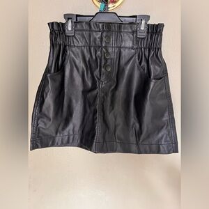 Ci Sono Faux Leather Skirt